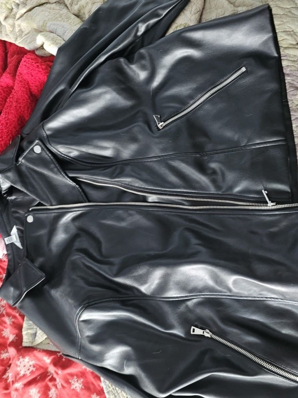 Women's Black Leather Zip Jacket - Classic Biker Style